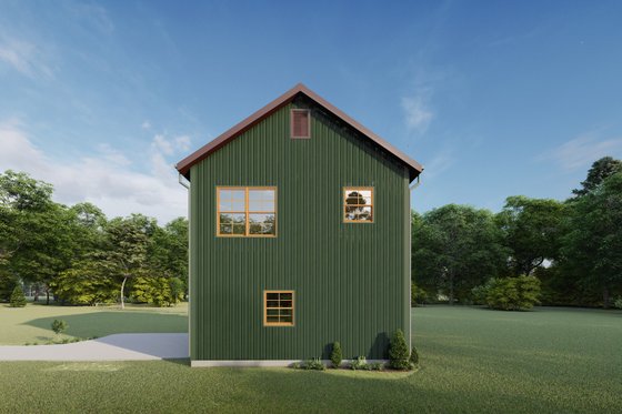 Exterior - Rear Elevation for Barndominium House Plan #1092-21 - 2 bed, 1.5 bath
