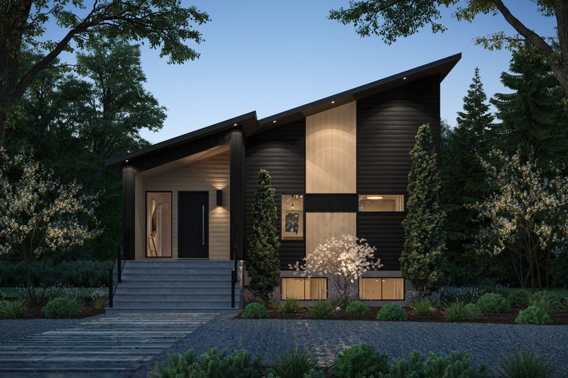 House Blueprint - Cabin Exterior - Front Elevation Plan #23-2857