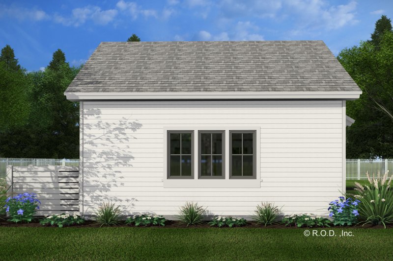House Blueprint - Exterior - Rear Elevation for Farmhouse House Plan #51-1577, 0 bath