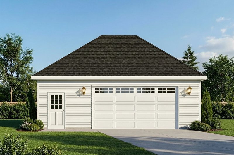 Exterior - Front Elevation 2 for Traditional House Plan #22-453, 0 bath