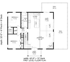 Floor Plan - Main Floor for Traditional House Plan #932-434 - 3 bed, 2 bath