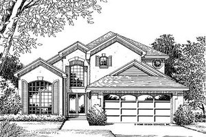 Mediterranean Exterior - Front Elevation Plan #417-163