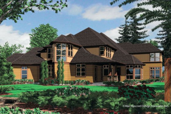 Exterior - Rear Elevation for Craftsman House Plan #48-356 - 5 bed, 6.5 bath