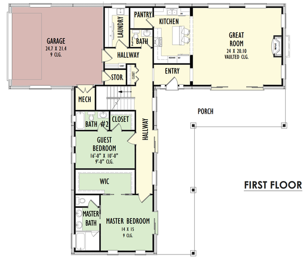 Barndominium Floor Plan - Main Floor Plan #1092-45