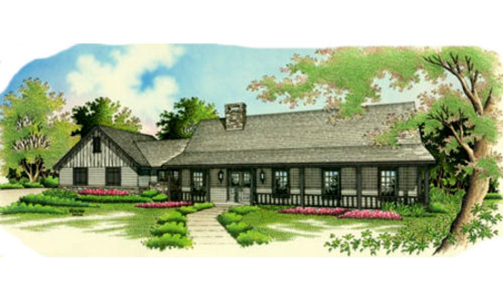 Farmhouse Style House Plan - 3 Beds 2 Baths 1800 Sq/Ft Plan #45-122