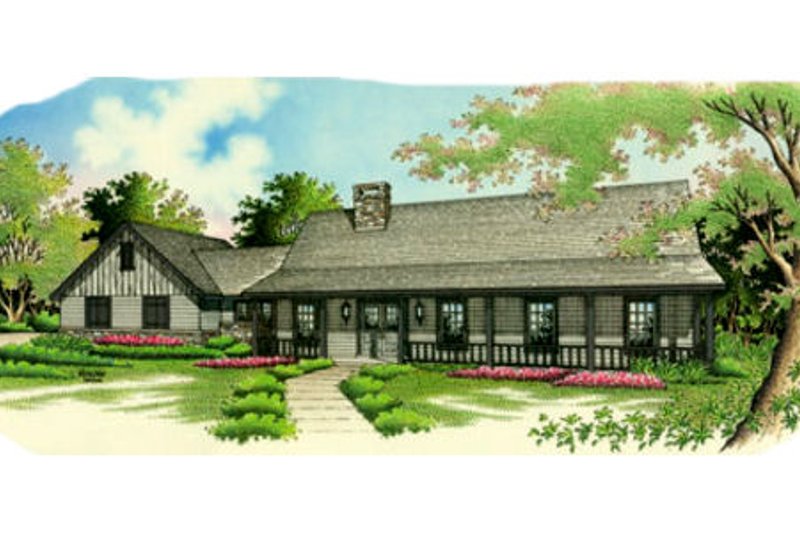 Architectural House Design - Farmhouse Exterior - Front Elevation Plan #45-122