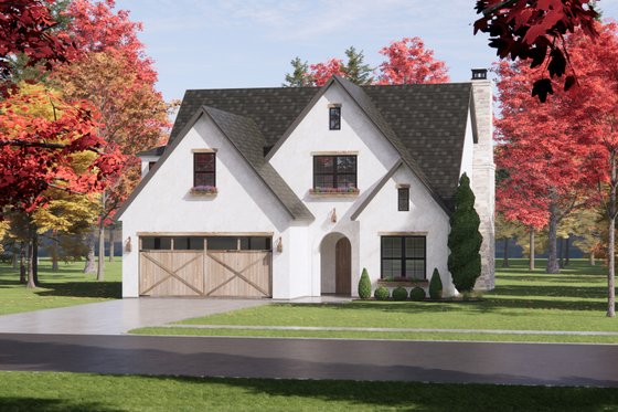 Exterior - Front Elevation 6 for European House Plan #1096-83 - 4 bed, 3 bath