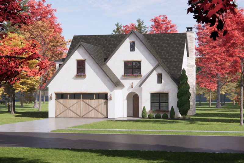 House Design - Exterior - Front Elevation 6 for European House Plan #1096-83 - 4 bed, 3 bath