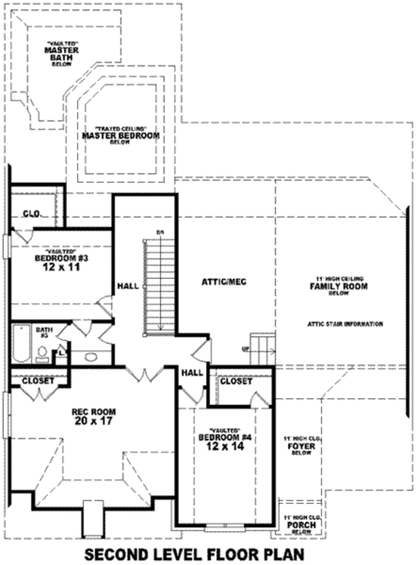 European Floor Plan - Upper Floor Plan #81-1109