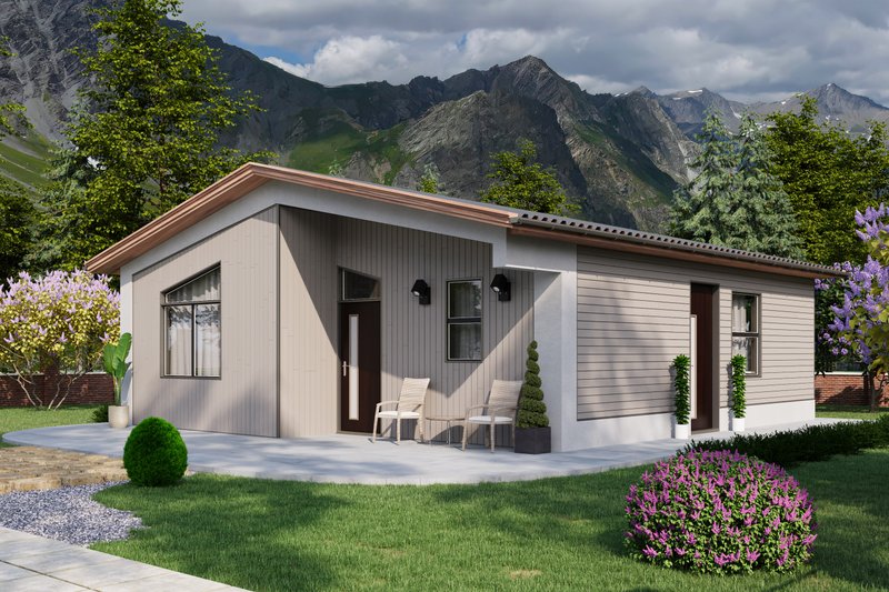 House Design - Exterior - Other Elevation for Modern House Plan #1106-17 - 2 bed, 2 bath