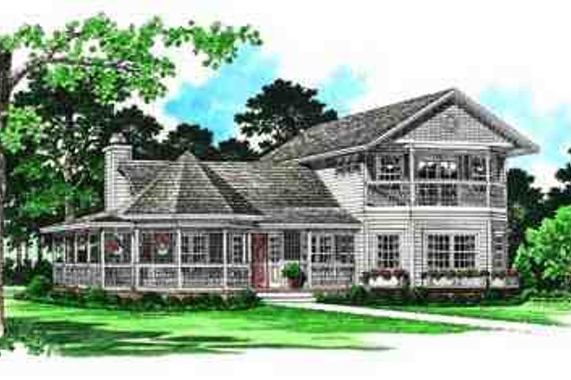 Architectural House Design - Victorian Exterior - Front Elevation Plan #72-224