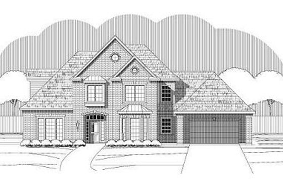 Exterior - Front Elevation for Colonial House Plan #411-766 - 4 bed, 3.5 bath