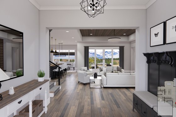 Interior - Entry for Traditional House Plan #51-1219 - 3 bed, 2.5 bath