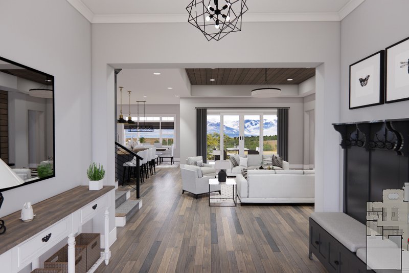 House Blueprint - Interior - Entry for Traditional House Plan #51-1219 - 3 bed, 2.5 bath