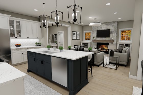 Interior - Kitchen for Bungalow House Plan #51-1408 - 3 bed, 2.5 bath