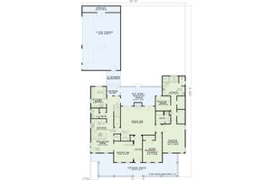 Floor Plan - Main Floor for Farmhouse House Plan #17-528 - 4 bed, 3.5 bath