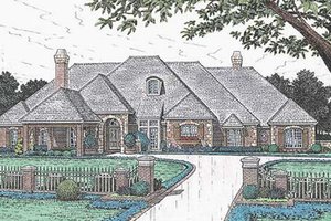 European Exterior - Front Elevation Plan #310-635