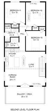 Floor Plan - Main Floor for Traditional House Plan #932-436 - 3 bed, 2 bath