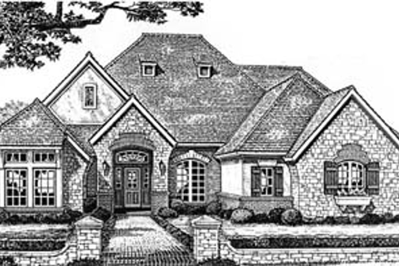 Dream House Plan - European Exterior - Front Elevation Plan #310-550