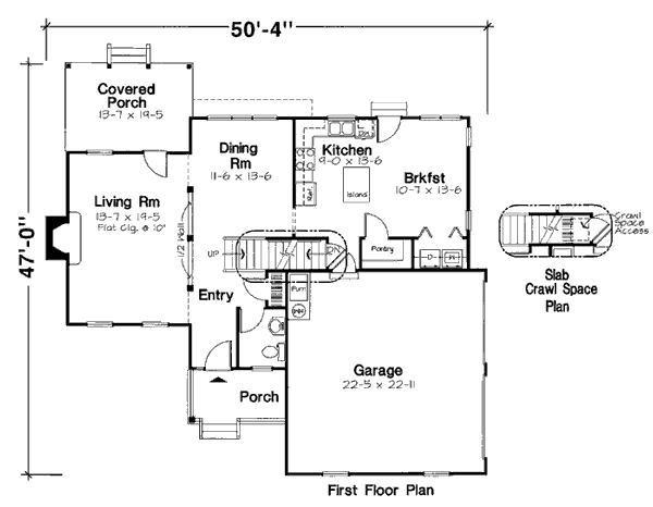 Country Floor Plan - Main Floor Plan #312-610