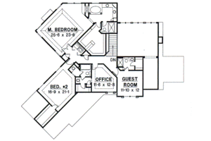 Floor Plan - Upper Floor for Traditional House Plan #67-592 - 4 bed, 3.5 bath