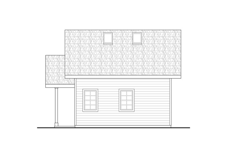 Home Plan - Exterior - Other Elevation 1 for Farmhouse House Plan #124-1330, 0.5 bath