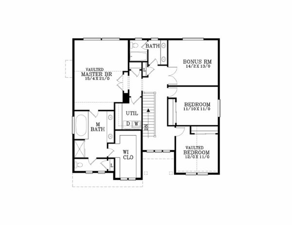 House Plan Design - Craftsman Floor Plan - Upper Floor Plan #53-535