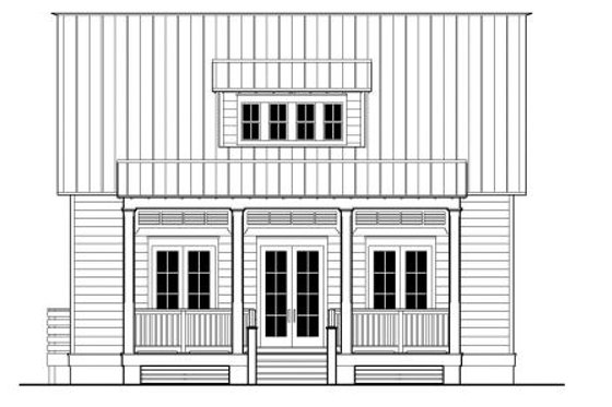 Exterior - Other Elevation for Beach House Plan #443-5 - 3 bed, 4 bath