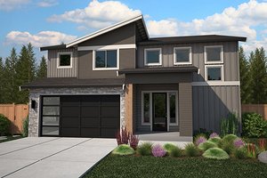 Contemporary Exterior - Front Elevation Plan #569-54