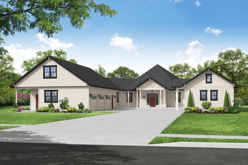 Dream House Plan - Farmhouse Exterior - Front Elevation Plan #124-1271