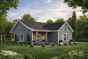 Farmhouse Style House Plan - 2 Beds 2 Baths 1080 Sq/Ft Plan #1117-42 Exterior 