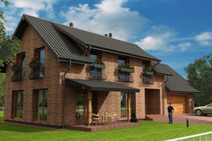 Exterior - Other Elevation for European House Plan #538-16 - 3 bed, 2 bath