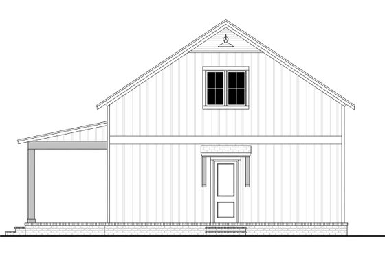 Exterior - Rear Elevation for Barndominium House Plan #430-347 - 2 bed, 2 bath