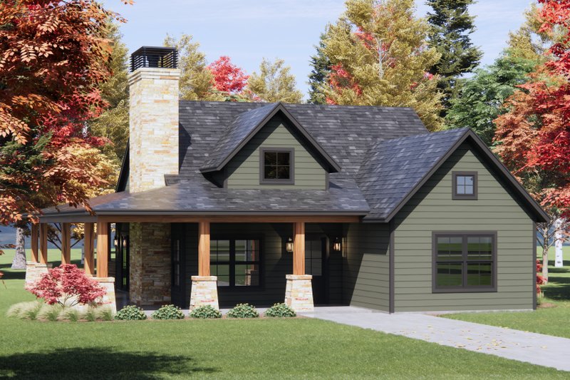 Home Plan - Exterior - Front Elevation 4 for Bungalow House Plan #1096-182 - 3 bed, 2 bath