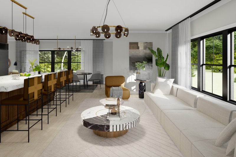 House Design - Interior - Family Room for Barndominium House Plan #1064-300 - 3 bed, 2 bath