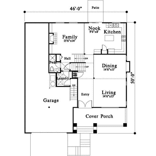 Traditional Floor Plan - Main Floor Plan #78-137