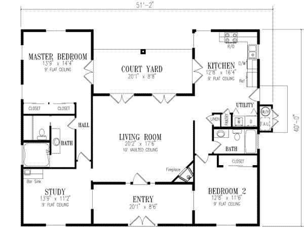 Contemporary Floor Plan - Main Floor Plan #1-287