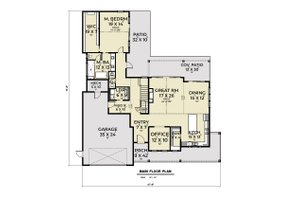 Floor Plan - Main Floor for Traditional House Plan #1070-183 - 4 bed, 2.5 bath