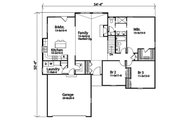 Ranch Style House Plan - 3 Beds 2 Baths 1684 Sq/Ft Plan #22-599 