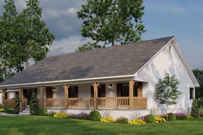 Architectural House Design - Exterior - Other Elevation for Country House Plan #17-2612 - 3 bed, 2 bath