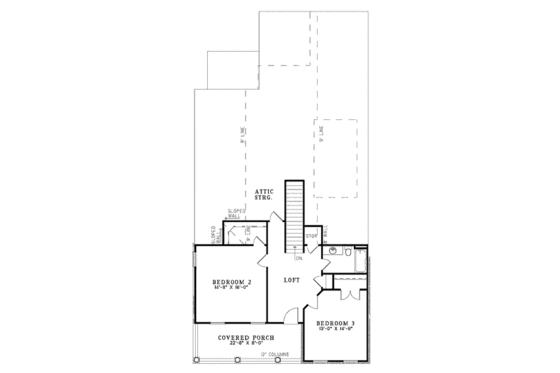 Floor Plan - Upper Floor for Colonial House Plan #17-2364 - 4 bed, 3 bath
