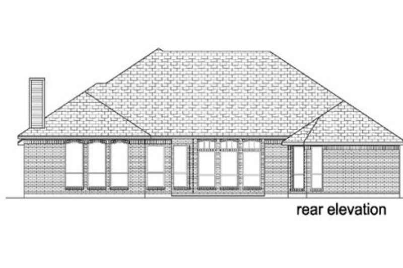 Home Plan - Exterior - Rear Elevation for Traditional House Plan #84-375 - 4 bed, 3 bath