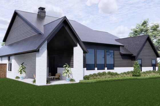 Exterior - Rear Elevation for Farmhouse House Plan #1096-92 - 4 bed, 2.5 bath