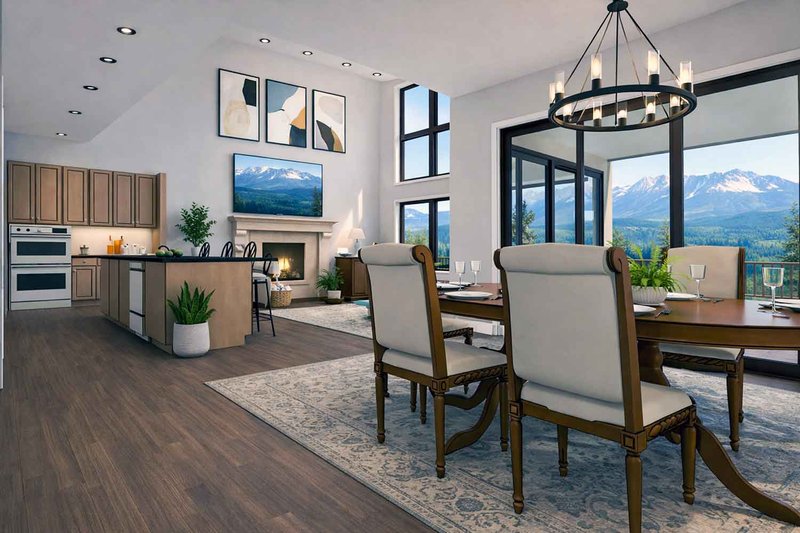House Blueprint - Interior - Dining Room for Contemporary House Plan #1101-63 - 3 bed, 3.5 bath