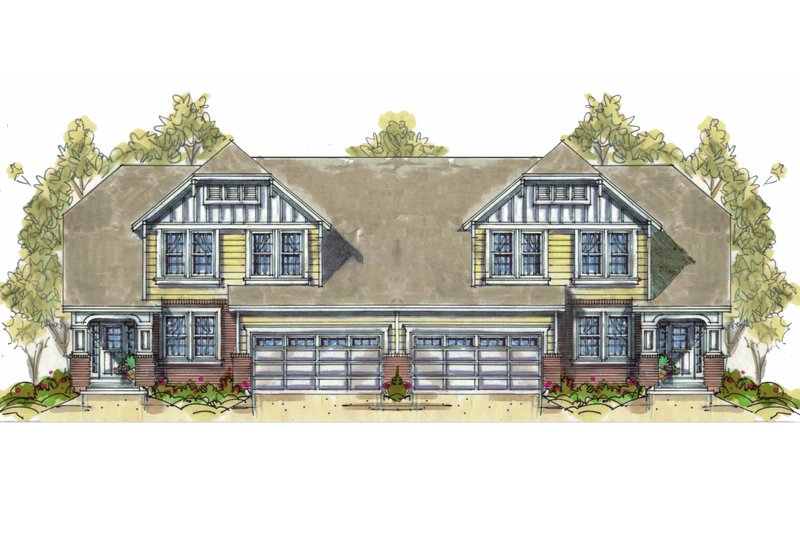 House Blueprint - Cottage Exterior - Front Elevation Plan #20-1353