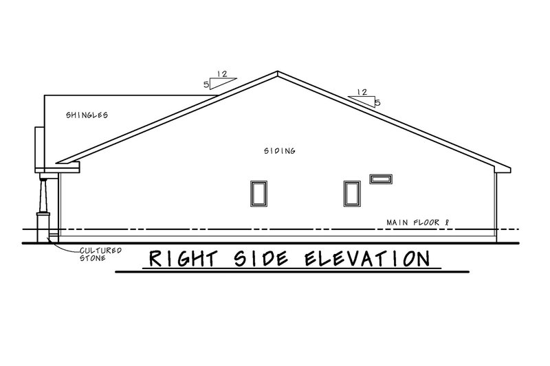 Home Plan - Exterior - Other Elevation 1 for Tudor House Plan #20-2447 - 2 bed, 2 bath