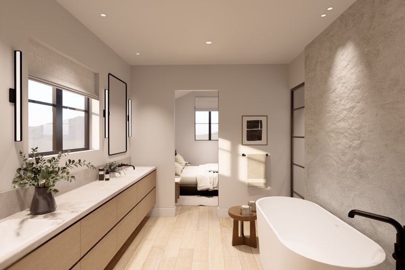 House Blueprint - Interior - Master Bathroom for Farmhouse House Plan #1114-15 - 5 bed, 5.5 bath
