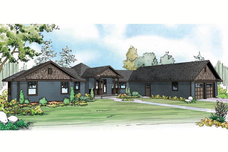 Architectural House Design - Country Exterior - Front Elevation Plan #124-915