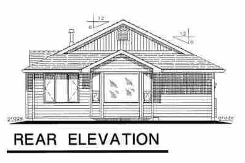 Dream House Plan - Exterior - Rear Elevation for Traditional House Plan #18-1030 - 3 bed, 2 bath