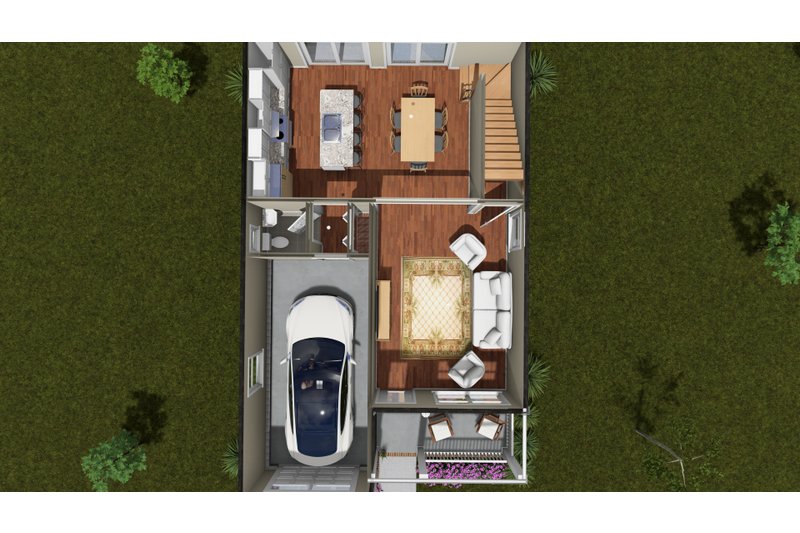 Architectural House Design - Floor Plan - Main Floor 1 for Modern House Plan #513-2463 - 3 bed, 2.5 bath